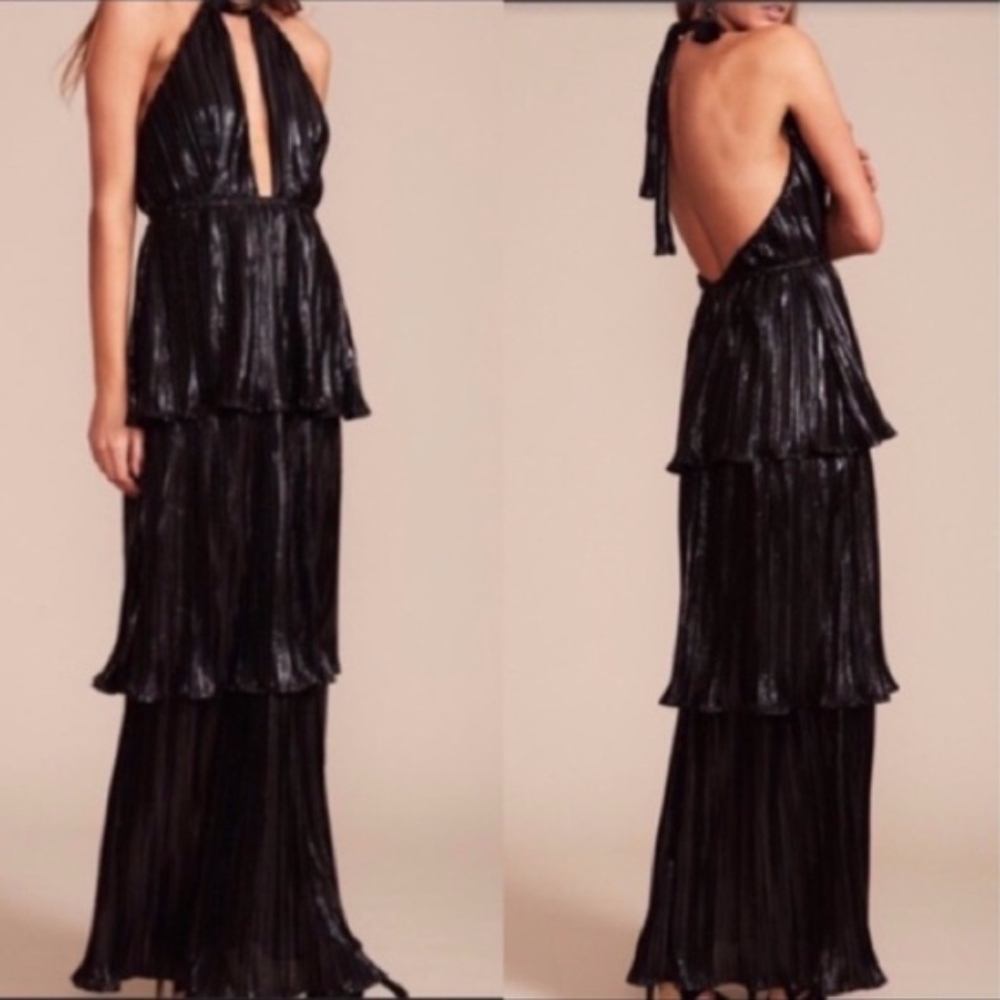 long crinkle dress 3 tier